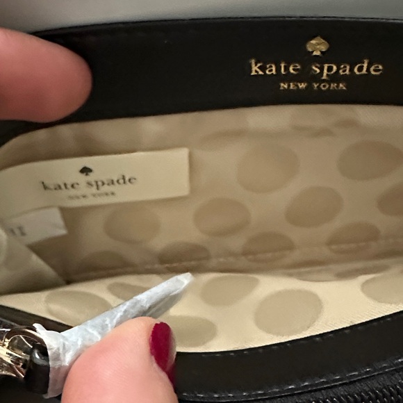 Kate Spade Black and White Polka Dot Zip Wallet - Picture 5 of 8